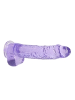 3. Sex Shop, Purple Realrock Crystal Clear 9" Dildo by RealRock