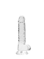 4. Sex Shop, Transparent Realrock Crystal Clear 7" Dildo by RealRock