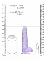 5. Sex Shop, Purple Realrock Crystal Clear 6" Dildo by RealRock