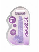 6. Sex Shop, Purple Realrock Crystal Clear 6" Dildo by RealRock