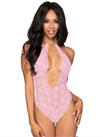 2. Sex Shop, Draped Chain Lace Teddy by DreamGirl
