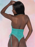 4. Sex Shop, Aqua High Neck Teddy by Dreamgirl