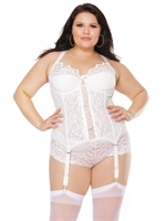 4. Sex Shop, White lace bustier by Coquette