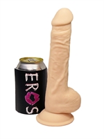 5. Sex Shop, 24cm Beige Silicone Dildo With Balls by Shots