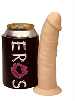 5. Sex Shop, 15.3cm Beige Silicone Dildo Without Balls by Shots