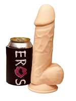 5. Sex Shop, 8.5 inches Beige Silicone Dildo With Balls by Shots
