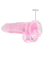 2. Sex Shop, Pink Realrock Crystal Clear 8" Dildo by RealRock