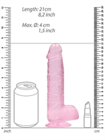 4. Sex Shop, Pink Realrock Crystal Clear 8" Dildo by RealRock