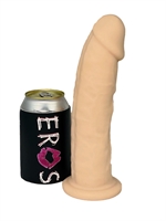 4. Sex Shop, 22.8cm Beige Silicone Dildo Without Balls by Shots