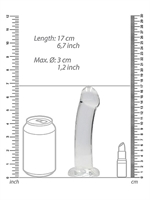 4. Sex Shop, Transparent Non-Realistic Crystal Clear 7" Dildo by RealRock