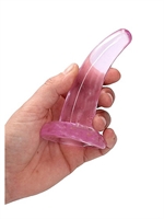 3. Sex Shop, Pink Non-Realistic Crystal Clear 5" Dildo by RealRock
