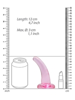 4. Sex Shop, Pink Non-Realistic Crystal Clear 5" Dildo by RealRock