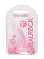 5. Sex Shop, Pink Non-Realistic Crystal Clear 5" Dildo by RealRock