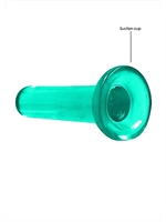 2. Sex Shop, Turquoise Non-Realistic Crystal Clear 5" Dildo by RealRock
