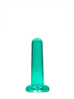 3. Sex Shop, Turquoise Non-Realistic Crystal Clear 5" Dildo by RealRock
