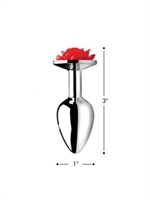 3. Sex Shop, Anal Plug - Red Rose - Small by Booty Sparks