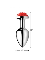 3. Sex Shop, Anal Plug - Red Rose - Medium by Booty Sparks