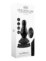 6. Sex Shop, Missy - Glass Vibrator With Suction Cup and Remote by Chrystalino