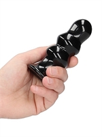 4. Sex Shop, Ribbly - Glass Vibrator With Suction Cup and Remote by Chrystalino
