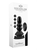 6. Sex Shop, Ribbly - Glass Vibrator With Suction Cup and Remote by Chrystalino