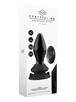 6. Sex Shop, Stretchy - Glass Vibrator With Suction Cup and Remote by Chrystalino