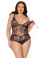 2. Sex Shop, Crotchless Teddy - Black Label Collection by Coquette