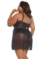 3. Sex Shop, Black Lace Babydoll and Thong Set by Coquette