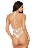 2. Sex Shop, Pearl Back White Teddy by DreamGirl