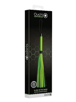 5. Sex Shop, Bonded Leahter Flogger - Glow in the Dark by Ouch