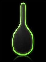 3. Sex Shop, Bonded Leather Round Paddle - Glow in the Dark by Ouch