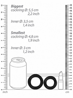 4. Sex Shop, Medium and Large Silicone Cock Rings Set by Sono