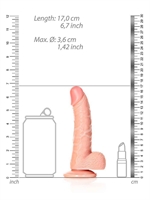 4. Sex Shop, RealRock 6-Inch Realistic Curved Dildo with Balls and Suction Base