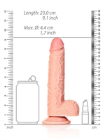 5. Sex Shop, RealRock 8-Inch Realistic Curved Dildo with Balls and Suction Base