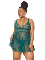 4. Sex Shop, Jade Babydoll and String Set by Coquette