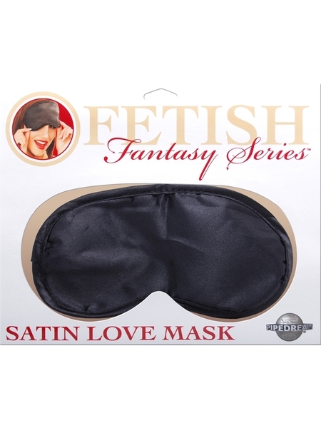 Black Satin Love Mask by Fetish Fantasy