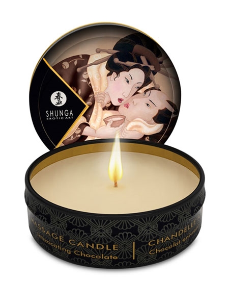 Shunga Mini Massage Candle - Intoxicating Chocolate