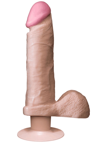 A Vibrating Realistic CocK - 8 inches Beige