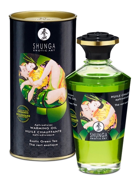 Shunga Warming Organica Oil Green Tea Flavor