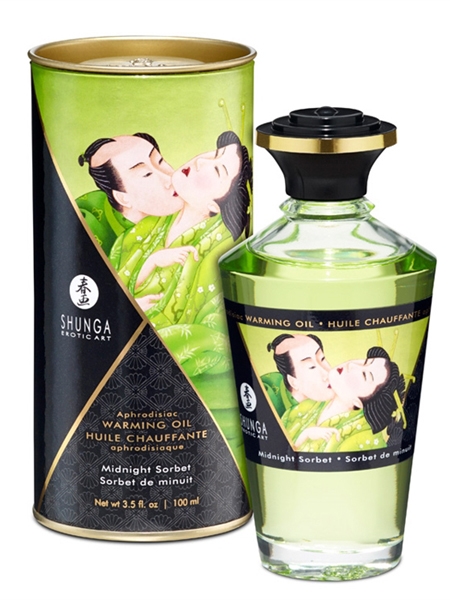 Shunga Warming Oil Midnight Sorbet flavor