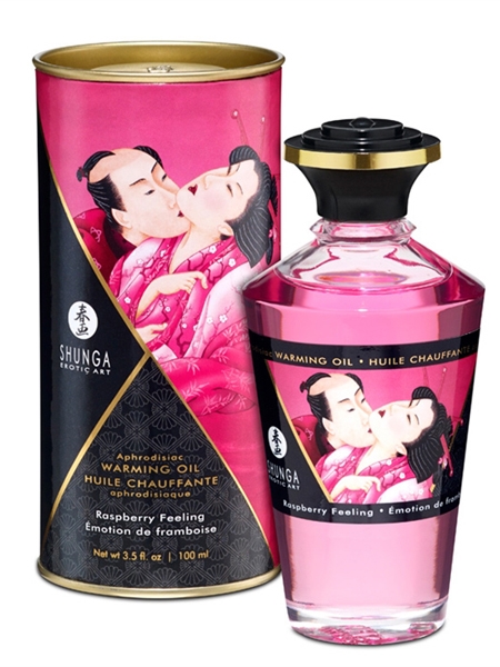 Shunga Warming Oil Raspberry feeling flavor