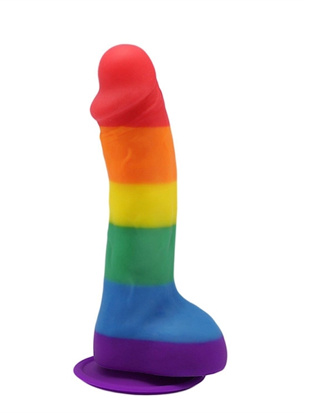 Pride Rainbow Dildo With Ball from Pride Dildo