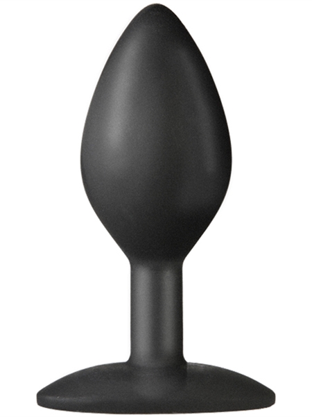 Medium Butt Plug Silicone Spade Black