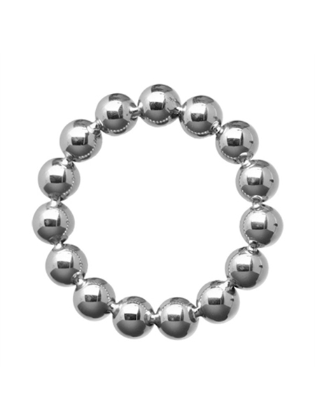 Stainless steel beaded cock ring 1.75" by  Master Series