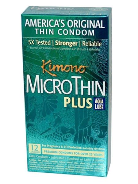 Micro Thin Aqua Lube Pack Of 12 By Kimono