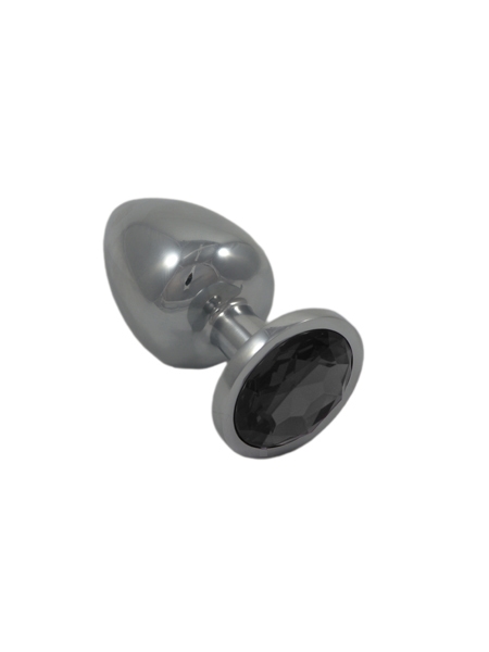 Black Jeweled Small Stainless Butt Plugs from LXB