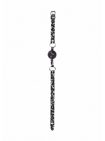 Printed Leather Breathable Ball Gag by Ouch!