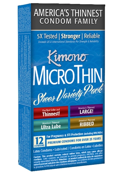 Kimono Condoms Variety Box - pack of 12 by Kimono