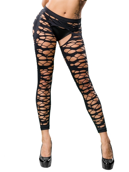 Full Design Mesh Crotchless 2 in 1 Leggings  by Beverly Hills Naughty Girl