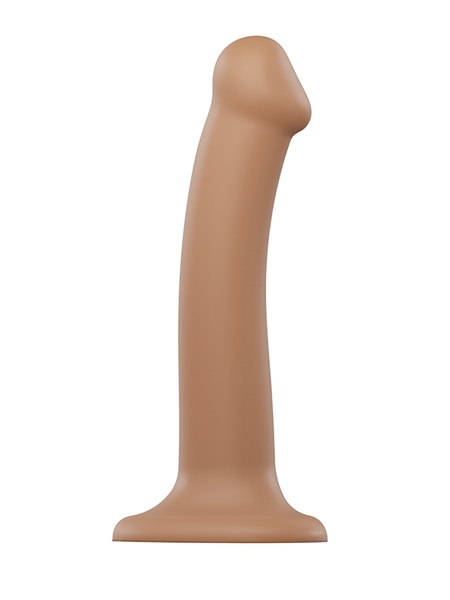 Caramel Dual Density Semi-Realistic Bendable Medium Dildo by Strap-on-Me