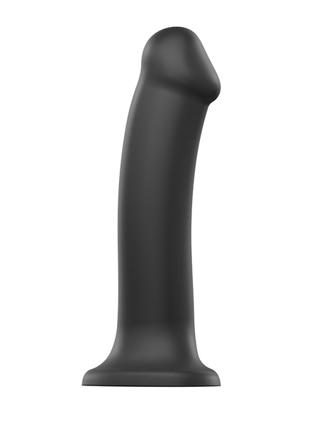 Black Dual Density Semi-Realistic Bendable XL Dildo by Strap-on-Me